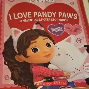 Gabby's Dollhouse I Love Pandy Paws Sticker Storybook - Valentines Cards Netflix